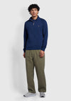Farah Jim Quarter Zip Sweatshirt, Rich Indigo
