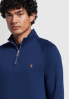 Farah Jim Quarter Zip Sweatshirt, Rich Indigo