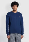 Farah Tim Crew Neck Sweatshirt, Rich Indigo