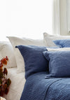 Forever England Stonewash Cotton Standard Pillowsham, Lapis Blue