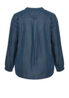 Fransa Light Denim Blouse, Medium Blue