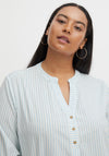Fransa Striped Blouse, Blue & White