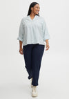 Fransa Striped Blouse, Blue & White