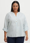 Fransa Striped Blouse, Blue & White