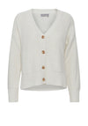 Fransa Chunky Knit Cardigan, Cream
