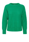 Fransa Woven Knit Jumper, Emerald