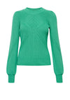 Fransa Cable Knit Jumper, Emerald