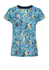Fransa Dainty Floral Short Sleeve Top, Navy