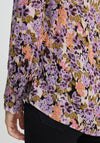 Fransa Vintage Floral Print Top, Purple Multi