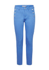 Fransa Button Detail Skinny Jeans, Azure Blue