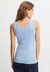 Fransa Scallop Lace Vest, Powder Blue