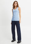 Fransa Scallop Lace Vest, Powder Blue