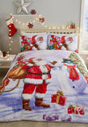 Santa & Snowy Single Duvet Set, Red Multi