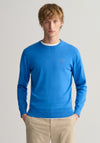 Gant Classic Cotton Crew Neck Sweater, Day Blue