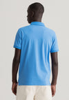 Gant Contrast Collar Pique Polo Shirt, Day Blue