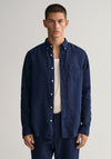 Gant Garment Dyed Linen Shirt, Marine