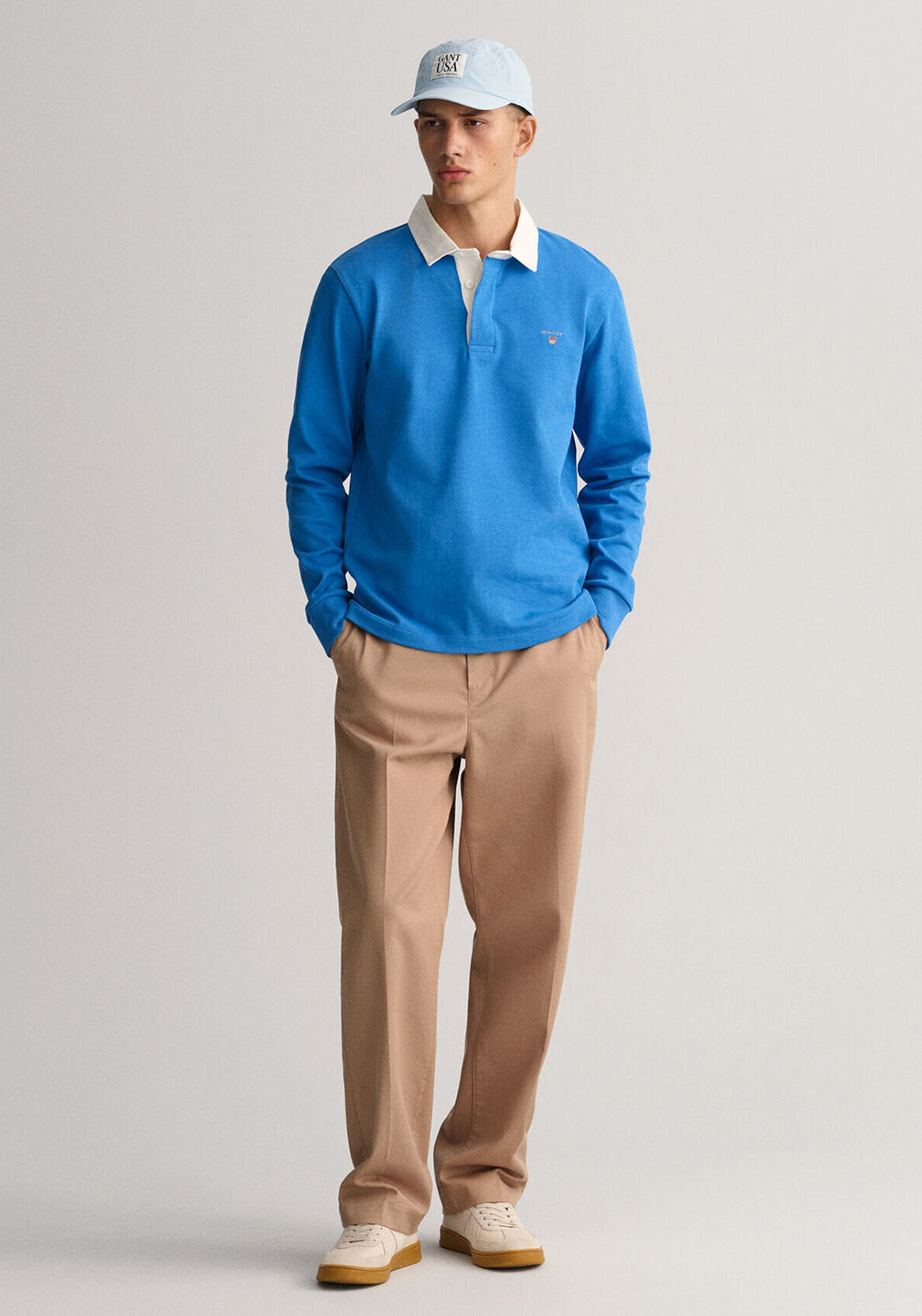 Gant Heavy Rugger Polo Shirt, Day Blue