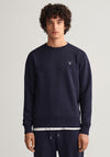 Gant Original Crew Neck Sweater, Evening Blue