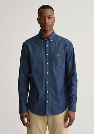 Gant Regular Fit Shirt, Dark Indigo