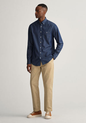 Gant Regular Fit Shirt, Dark Indigo