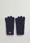 Gant Retro Shield Knitted Gloves, Marine