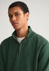 Gant Sacker Half Zip Sweater, Forest Green