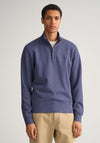 Gant Sacker Half Zip Sweater, Jeansblue