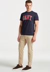 Gant Sport Branding Logo T-Shirt, Evening Blue