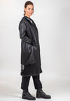 I.nco Shimmer Embossed Oversize Coat, Black