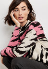 Gerry Weber Abstract Colour Block Sweater, Pink Multi