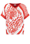 Gerry Weber Floral & Stripe Top, Red Multi