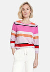 Gerry Weber Fine Colour Block Sweater, Pink Multi