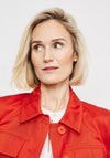 Gerry Weber Cotton Short Buttoned Jacket, Red