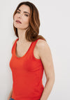 Gerry Weber Satin Trim Neck Vest Top, Red
