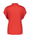 Gerry Weber Ruched V Neck Top, Red