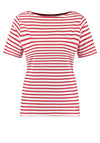 Gerry Weber Striped Boat Neck T-Shirt, Red & White