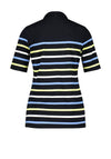 Gerry Weber Striped Polo Shirt, Navy Multi