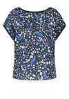 Gerry Weber Butterfly Wing Print Top, Navy Multi