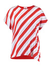 Gerry Weber Diagonal Stripe Top, Red Multi