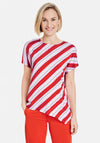 Gerry Weber Diagonal Stripe Top, Red Multi
