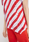 Gerry Weber Diagonal Stripe Top, Red Multi