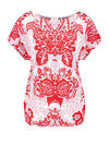 Gerry Weber Printed T-Shirt, Red & Pink