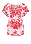 Gerry Weber Printed T-Shirt, Red & Pink
