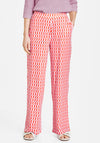 Gerry Weber Geo Print Wide Leg Trousers, Red Multi