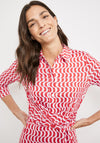 Gerry Weber Geo Print Shirt Dress, Red Multi