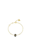 Guess 4G Charm Logo Bracelet, Gold & Black