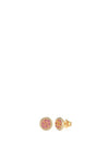 Guess 4G Logo Earrings, Gold & Pink