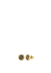 Guess 4G Logo Earrings, Gold & Black