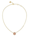 Guess 4G Logo Necklace, Gold & Pink