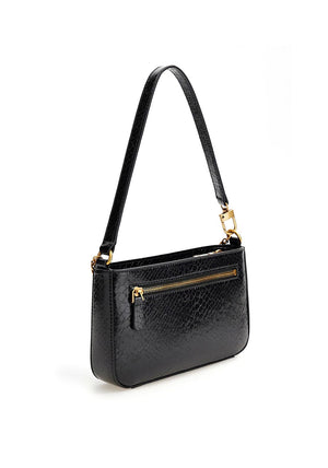 Guess Katey Croc Mini Shoulder Bag, Black